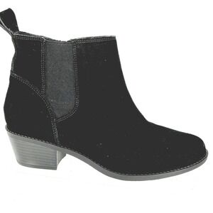 Vionic Size 7W 7 Wide Black Suede Ankle Boots Orthotic NEW Roseland $99